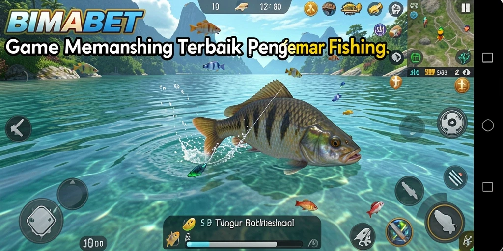 Tampilan gameplay seru saat menangkap ikan di BIMABET.
