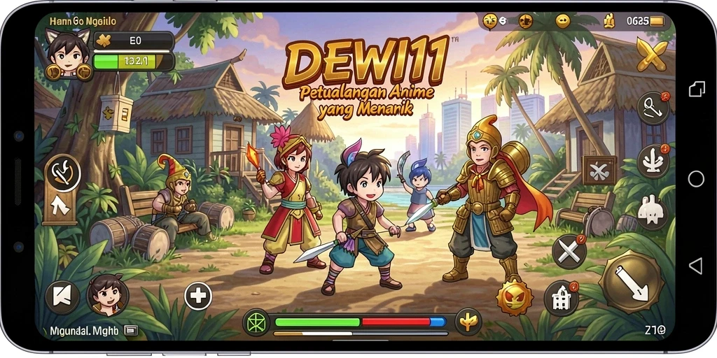 Gameplay DEWI11 yang penuh warna dan menarik.