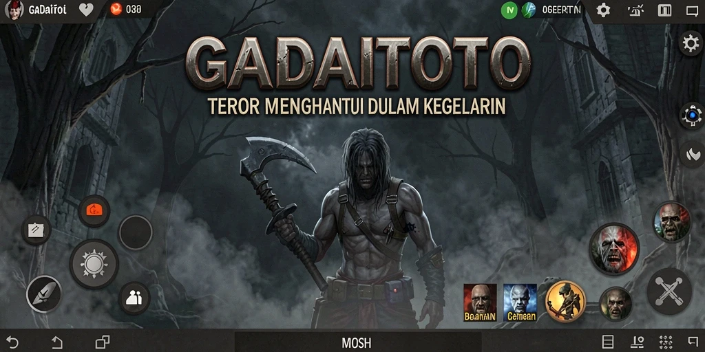 Tampilan gameplay menakutkan di dalam GADAITOTO yang sempurna untuk penggemar horror.
