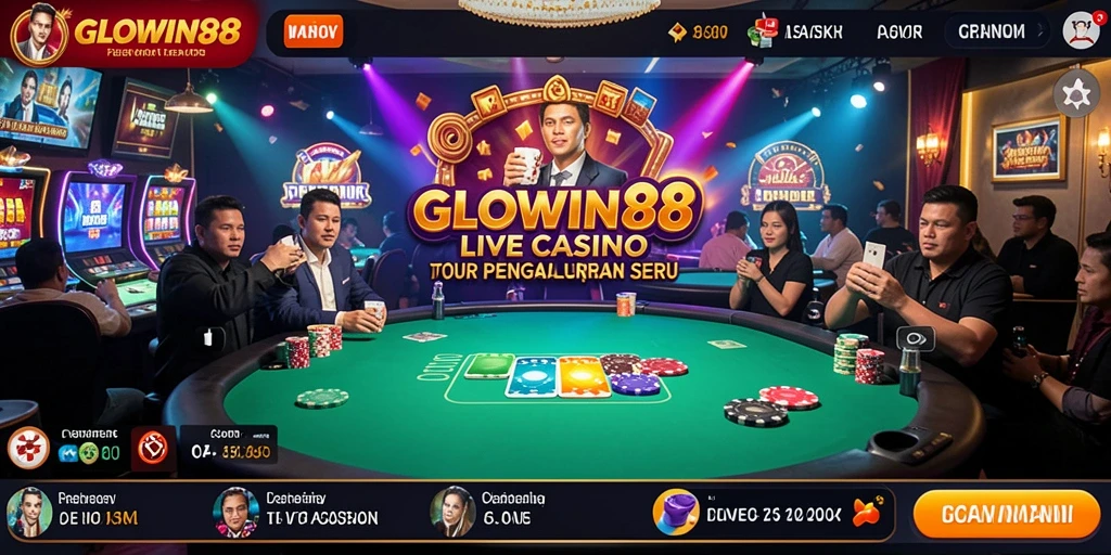 Tampilan gameplay GLOWIN88 yang menarik dan interaktif saat bermain Live Casino.