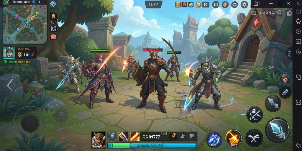 Tampilan gameplay SLG yang intens dan strategis di GN777.