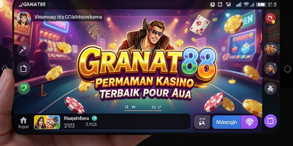 Screenshot gameplay GRANAT88 yang menampilkan suasana kasino yang mendebarkan.