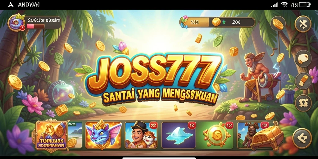 Tampilan gameplay JOSS777 yang penuh warna dan menarik.
