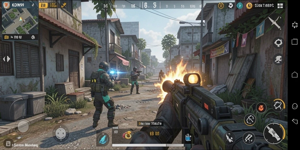 Gameplay KOIN99 yang mendebarkan di dalam dunia TPS.