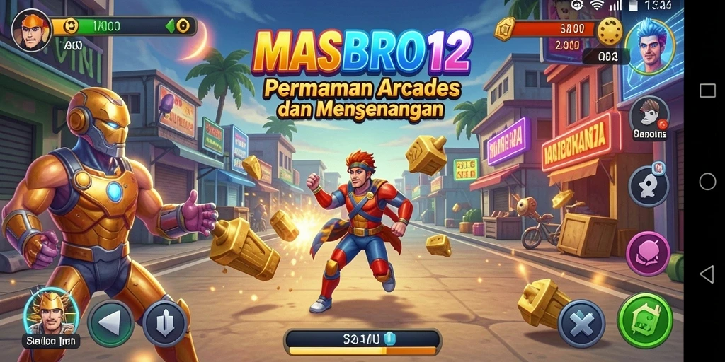 Tampilan gameplay seru dan penuh aksi dari MASBRO12.