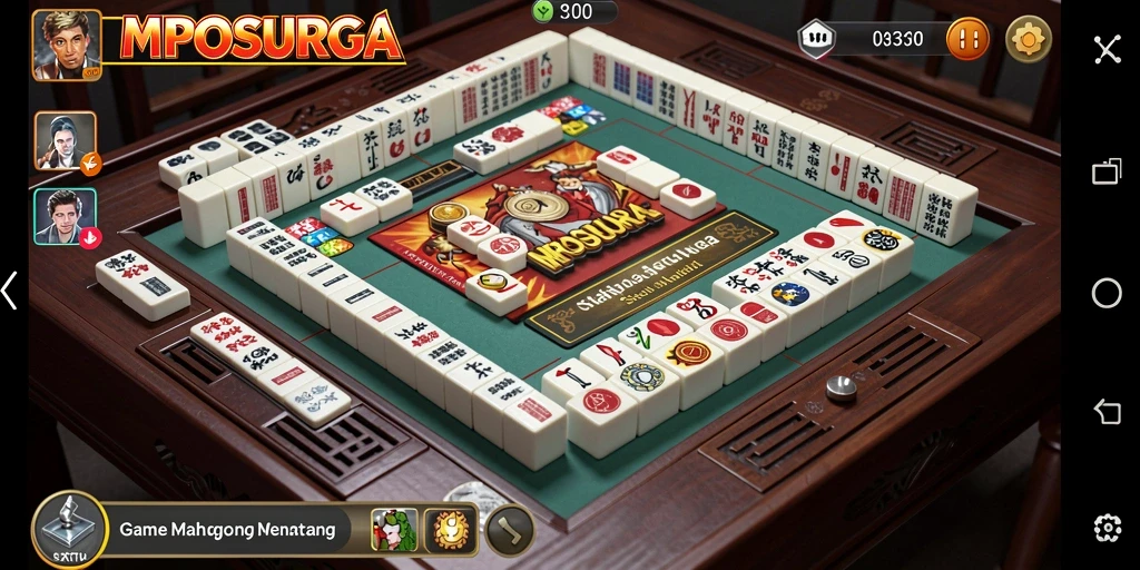 Screenshot MPOSURGA menampilkan momen bermain Mahjong yang menyenangkan dan menantang.