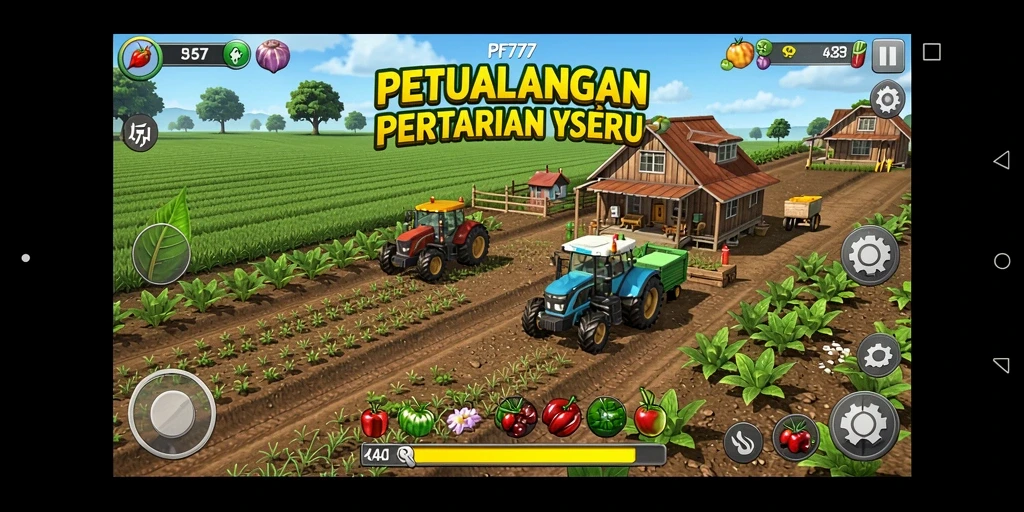 Screenshot gameplay PF777 dengan petualangan bertani yang seru.