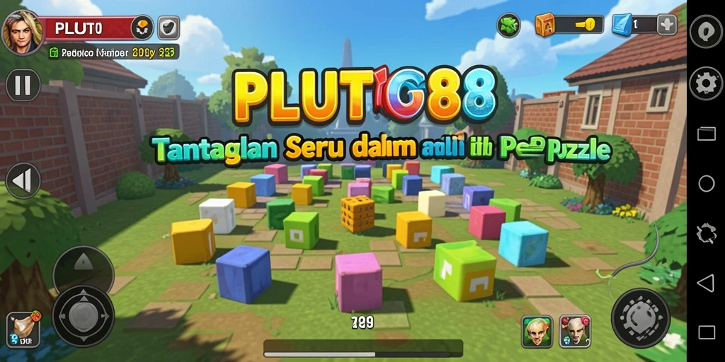 Tampilan gameplay PLUTO88 dengan berbagai teka-teki menarik.