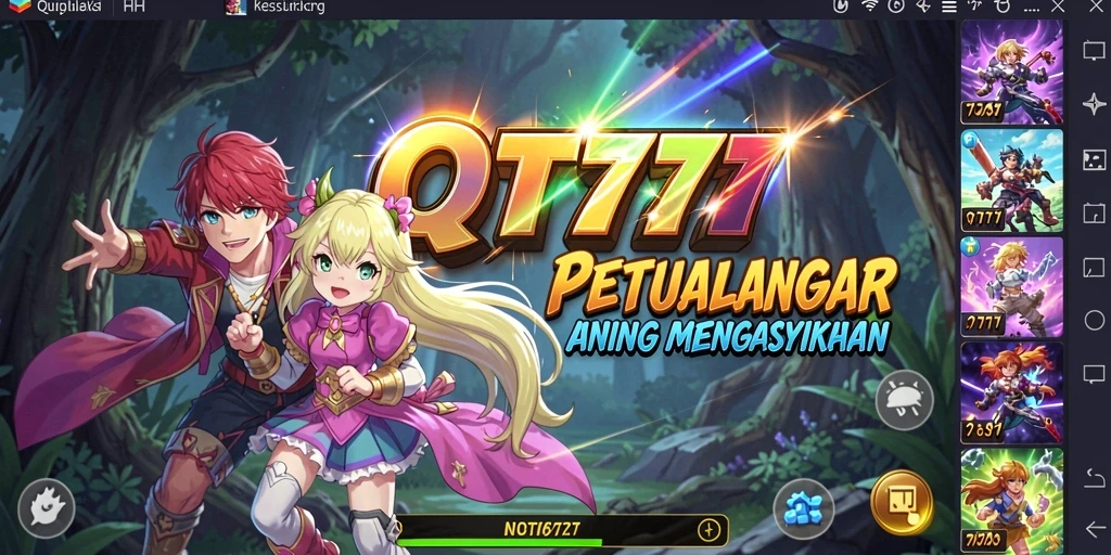 Tampilan gameplay seru dari karakter-karakter Anime di QT777.