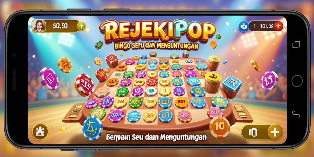 Tampilan gameplay seru dengan kartu Bingo di REJEKIPOP.